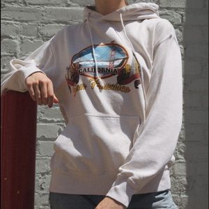brandy melville cream san francisco hoodie